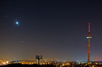 Mond, Venus und Jupiter